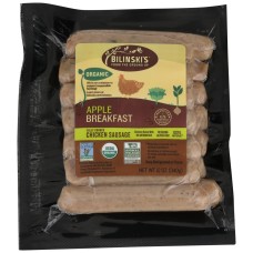 BILINSKIS: Organic Apple Breakfast Chicken Sausage, 12 oz