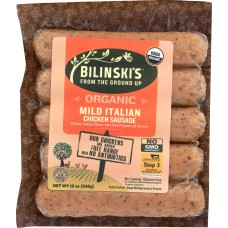 BILINSKIS: Organic Mild Italian Chicken Sausage, 12 oz