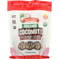 JENNIES: Organic Gluten Free Coconut Bites Goji, 5.25 oz