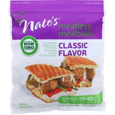 NATES: Classic Flavor Meatless Meatballs, 10.5 oz