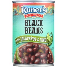 KUNERS: Southwest Jalapeno Black Beans with Lime Juice, 15 oz