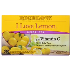 BIGELOW: Herbal Tea Caffeine Free I Love Lemon, 20 Tea Bags