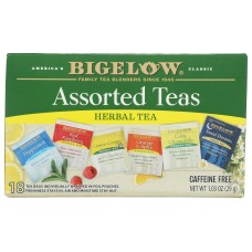 BIGELOW: Assorted Herb Teas Six Variety Pack Caffeine Free 18 Tea Bags