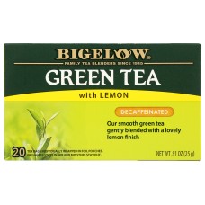 BIGELOW: Green Tea with Lemon Decaf 20 Bags, 0.91 oz