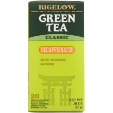 BIGELOW: Green Tea Classic Decaffeinated 20 Tea Bags, 0.91 oz