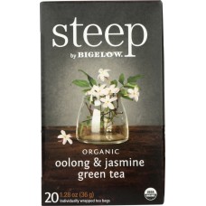 BIGELOW: Steep Organic Oolong & Jasmine Green Tea, 1.28 oz