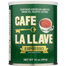 CAFE LA LLAVE: Pure Espresso Coffee, 10 oz
