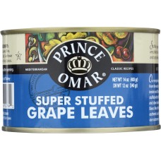 PRINCE OMAR: Grape Leaf Stuffed, 14 oz