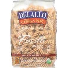 DELALLO: Organic Whole Wheat Fusilli Pasta No.27, 16 oz