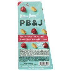 JAM N JIMS: Peanut Butter Wafers & Raspberry Jam, 2.1 oz