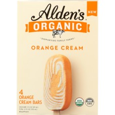 ALDENS ORGANIC: Bar Frozen Orange Cream, 4 pk
