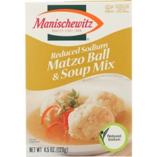 MANISCHEWITZ: Matzo Ball & Soup Mix Reduced Sodium, 4.5 Oz