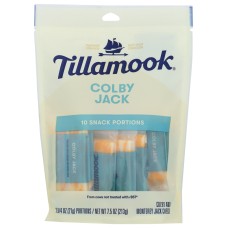 TILLAMOOK: Colby Jack 10 Snack Portions Cheese, 7.50 oz