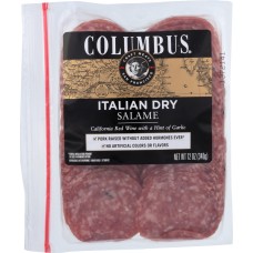 COLUMBUS: Sliced italian Dry Salame, 12 oz