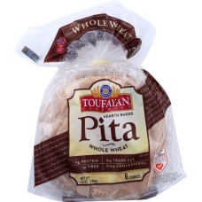 TOUFAYAN: Pita Whole Loave Wheat, 12 oz