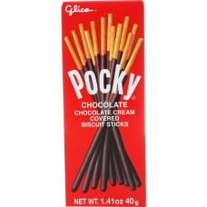 GLICO: Pocky Chocolate Cream Biscuit Sticks, 1.41 oz