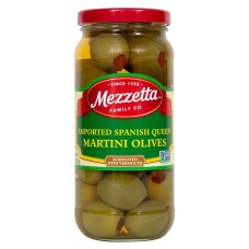 MEZZETTA: Spanish Queen Martini Olives Marinated with Dry Vermouth, 10 oz