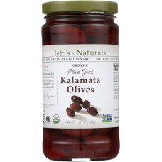 JEFF'S NATURALS: Organic Pitted Whole Greek Kalamata Olives, 7 oz