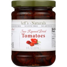 JEFF'S NATURALS: Sun-Ripened Dried Tomatoes, 8 oz