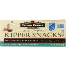 CROWN PRINCE: Kipper Snack Cracked Black Pepper, 3.25 oz