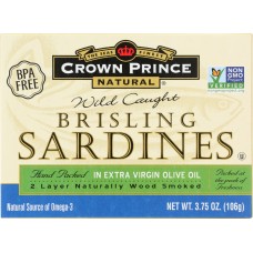 CROWN PRINCE: Brisling Sardines In Extra Virgin Olive Oil, 3.75 oz