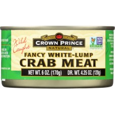 CROWN PRINCE: Fancy White Crab Meat, 6 oz