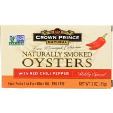 CROWN PRINCE: Smoked Oysters with Red Chili Pepper, 3 oz