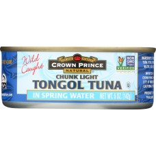 CROWN PRINCE: Tuna Tongol Spring Water, 5 oz