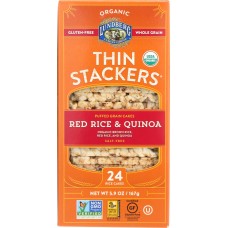 LUNDBERG: Rice Cakes Thin Stackers Red Rice & Quinoa, 5.9 oz