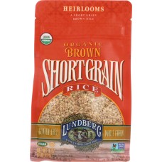 LUNDBERG: Rice Brown Short Grain Heirloom Organic, 16 oz