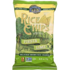 LUNDBERG: Rice Chips Fiesta Lime, 6 Oz