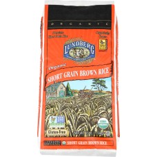 LUNDBERG: Organic Short Grain Brown Rice, 25 lb