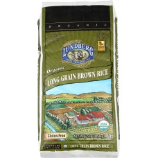 LUNDBERG: Organic Long Grain Brown Rice, 25 lb