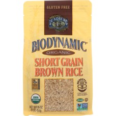 LUNDBERG: Organic Biodynamic Short Grain Brown Rice, 1 lb