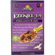FOOD FOR LIFE: Ezekiel 4:9 Sprouted Grain Cereal Cinnamon Raisin, 16 oz
