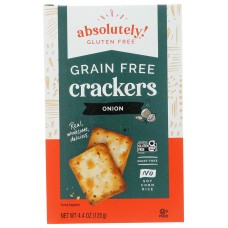 ABSOLUTELY GLUTEN FREE: Cracker Gluten Free Toasted Onion, 4.4 oz