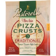 PASTORELLI: Ultra Thin Traditional Pizza Crusts, 15 oz