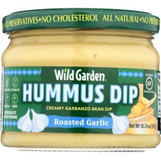 WILD GARDEN: Hummus Dip Roasted Garlic, 10.7 oz