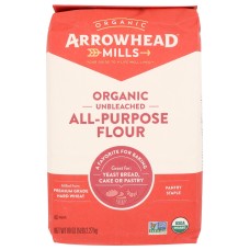 ARROWHEAD MILLS: Organic Unbleached All Purpose Flour, 5 lb