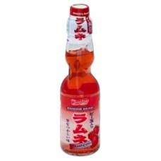 SHIRAKIKU: Carbonated Beverage Ramune Strawberry, 6.76 fo