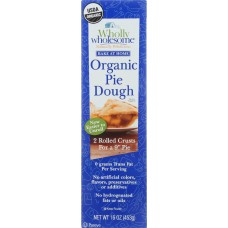 WHOLLY WHOLESOME: Organic Pie Dough 2 Rolled Crusts, 16 oz