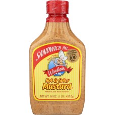 WOEBER: Mustard Sandwich Pal Hot and Spicy, 16 oz