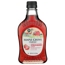 MAPLE GROVE: Syrup Natural Strawberry, 8.5 oz