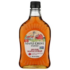 MAPLE GROVE: Organic Pure Maple Syrup Grade A Amber Color, 12.5 oz