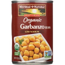 WESTBRAE NATURAL: Vegetarian Organic Garbanzo Beans, 15 oz