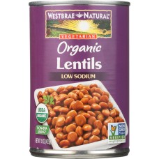WESTBRAE NATURAL: Vegetarian Organic Lentil Beans, 15 oz