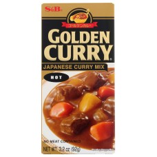 S & B: Golden Curry Mix Hot, 3.2 oz