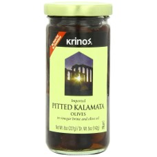 KRINOS: Olive Kalamata Pitted, 8 oz