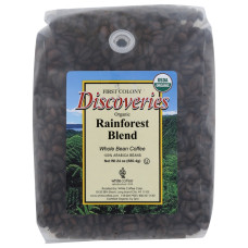 DISCOVERIES: Rainforest Blend Organic Whole Bean Coffee, 24 oz DISCOVERIES: Rainforest Blend Organic Whole Bean Coffee, 24 oz