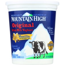 MOUNTAIN HIGH: Original Whole Milk Vanilla Yoghurt, 32 oz